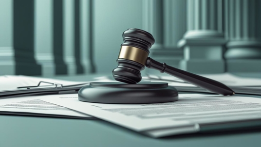 gavel and legal documents